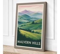 Malvern Hills Landscape Canvas Wall Art Print 36x24 Inch