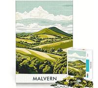Malvern Hills Landscape Jigsaw Puzzle 1000 Piece for Teenagers Cognitive Boost Smooth Connection Fun Play Art Piece (50x75cm)