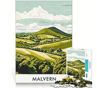 Malvern Hills Landscape Jigsaw Puzzles 1000 Piece for Adults Calm Daily Snug Joint Joyful Challenge (38x52cm)