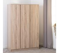 Malvern Sonoma Oak 3 Door Triple Wardrobe Bedroom Storage Furniture