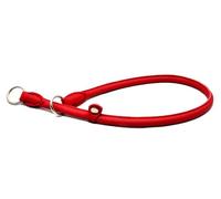 MALWERA RED Hand Made Real LEATHER ROLLED SLIP DOG Choker COLORFUL COLLARS (29" (75cm) Diameter 12mm)