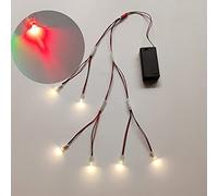 malyituk Super Bright Led Bulb DIY Mini Night Light with Switch 3V Lamp Beads Light Source Lamp Manual for Cosplay Helmet DIY Light Strips Superhero (Red)