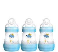 MAM 160ml 0+month Anti-Colic Bottle - 3 Pack Blue