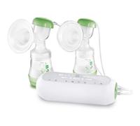 MAM 2-in-1 Double Electric Breast Pump | Quiet and Comfortable Pumping | Soft Silicone Breast Funnel | Newborn Essentials | Green (Various Designs)