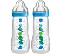 MAM 330ml Baby Bottle (Blue, Pack of 2)
