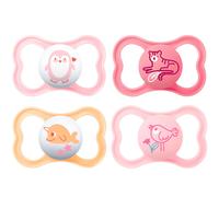 MAM Air 16+ "Skin Soft" Silicone Dummies Soft Colours Mix Pack of 4