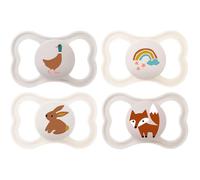 MAM Air 16 + "Skin Soft" Silicone Dummy Soft Colours Uni-Mix Pack of 4