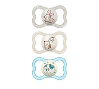 MAM Air Night & Day Baby Pacifier, for Sensitive Skin, Glows in The Dark, Unisex, 3 Count (Pack of 1)