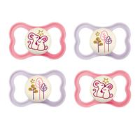 MAM Air Night Silicone Dummy 6-16 MAM Air Night Girl Mix Set of 4 Includes 2 Sterilised Transport Boxes