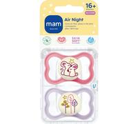MAM Air Night Soothers 1836 Months 2 Pack Glow in The Dark Dummies