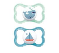 MAM Air Silicone Pacifier, Blue, 6 Plus Months, 2-Count