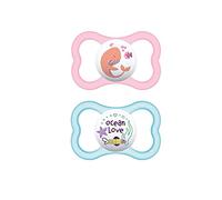 MAM Air Silicone Pacifier, Pink, 2-Count