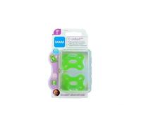 MAM All Silicone Pacifier, 0-3 Months, with Symmetrical Teat, Extra Small and Slim Neck Silicone Skin Soft Silicone Easy Acceptance, with Self-Sterilizing Box, MAM Comfort, Neutral, 2 Units