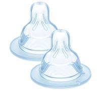 MAM Anatomic Dummy 1 Slow Flow - Silicone - Pack of 2 - Transparent
