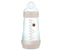 MAM Anti-Colic Bottle, 2-4 Months, 260 ml, with Teat 2 Medium Flow Silicone Easy Acceptance, Self-Sterilizable and Easy to Clean, Easy Start Anti-Colic, Neutral Matt, Pack of 1