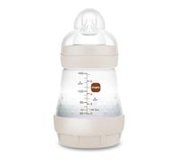 MAM Anti-Colic Bottle, Newborn, 0-2 Months, 160 ml, with 1 Slow Flow Silicone Teat of Easy Acceptance, Self-Sterilizable and Easy to Clean, Easy Start Anti-Colic, Neutral Matt, Pack 1pc