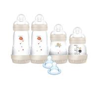 MAM Bottles Baby's First Bottle Set, Newborn Baby Bottles Set with 2 Fast Flow Teats, Anti-Colic Bottles for Newborn Babies, Set of 4 Bottle