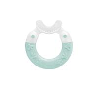 MAM Bite & Brush Teether Baby Teething Aid Soothes Gums, Supports Dental Care with Extra Soft Bristles, from 3+ Months, Turquoise, Pack of 1