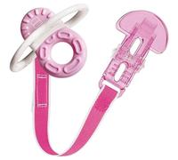 MAM Bite & Relax Teether | Suitable from 2+ Months | Teething Toy with Clip | Provides Soothing Relief for Painful Gums | Easy for Baby to Hold | Pink