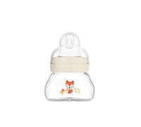 MAM Bottle Feel Good, Extra-Small Glass Baby Bottle with MAM Teat, Heat-Resistant Glass Baby Bottle for Newborns, Unisex, 1 x 90 ml