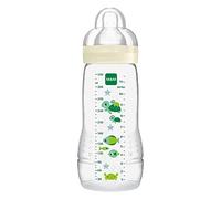 MAM Bottle from 4 Months, 330 ml, with Quick Flow Silicone Teat 3, Easy to Maintain, Easy to Clean, Easy to Clean, Glossy, 1 Pack