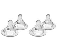 MAM Bottle Nipples Extra Fast Flow Nipple Level 4, for 6+ Months, SkinSoft Silicone Nipples for Baby Bottles, Fits All MAM Bottles, 4 Pack