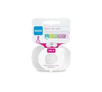 MAM Breast Caps - Pack of 2 Silicone Breast Caps (Size M, 20 mm) - Skin-Friendly Nursing Accessories with Sterilising Box