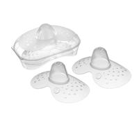 MAM Breast Nipple - Silicone Breast Tips - 2 Pack - Special Breastfeeding Accessory - Skin-Friendly with Sterilising Box - Size L, 23mm