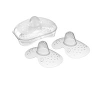 MAM Breastfeeding Nipple Shields with Sterilizing Storage Case, Nipple Shields for Nursing Newborn, Size 2 Large 23mm, 2-Count, Clear