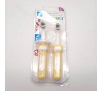 MAM C121 - Mam Baby's Brush - Set of 2 Toothbrushes for Babies from 6 Months, Short and Compact Handle