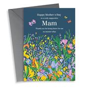 Mam classic Mother's Day card - butterflies and flowers - truly supportive