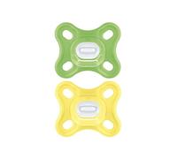 MAM Comfort All-Silicone Soothers 0 Months+ (Pack of 2), Soft and Light Newborn Soother, Premature and Newborn Essentials, with Self Sterilising