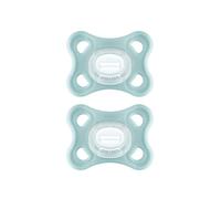 MAM Comfort Dummy in Set of 2, 100% Silicone, with Soother Bag, 2-6 Months, Neutral