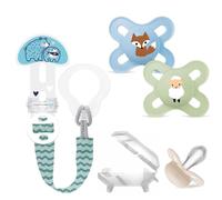 MAM Comfort Dummy Mini X-Small 0+ Months Unisex, Hospital-Grade Silicone 100%, Pack of 2, incl. Travel Box & MAM Clip