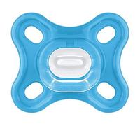 MAM Comfort Pacifier in 100% Silicone for Babies, with Pacifier Case, 0+ Months, Blue