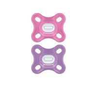 MAM Comfort Physiological Pacifier +0m Pink Set of 2 + Storage Box