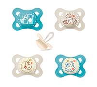 MAM Day & Night silicone pacifier 0-6 boy, set of 4 2 sterilized razor boxes.