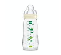 MAM Easy Active 2nd Age Bottle, 330ml - 6+ Months - X-Flow Teat, Ultra-Fast Speed - White