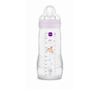 MAM | Easy Active 6+ Month Baby Bottle Lilac (330 ml) - Bottle with Silicone Teat Ultra-Fast X-Speed - Baby Bottle with Airtight Seal