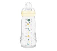MAM Easy Active 6 Months and Up Pearl Color (330 ml) - with Ultra-Fast X Speed Silicone Pacifier - for Baby with Airtight Seal