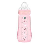 MAM Easy Active 6+ Months Berry Colour (330 ml) - With Silicone Teat Ultra-Fast X Speed Flow - Baby with Airtight Seal