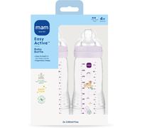 MAM Easy Active Baby Bottle 4+ Months 2 x 330ml Pink