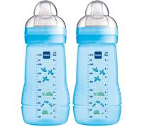 MAM Easy Active Bottles | 2 Pack (2 x 270ml) | Medium Flow MAM Teats Size 2 |...