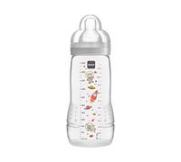 MAM Easy Active Drinking Bottle (330 ml), Baby Bottle with MAM Teat Size 2, SkinSoft Silicone, Ergonomic Shape, 4+ Months, Space