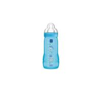 MAM Easy Active Feeding Bottle 2nd Age 330ml - 6+ Months - X-Flow Teat - Ultra Fast Speed - Blue