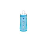 MAM Easy Active Feeding Bottle 2nd Age 330ml - 6+ Months - X-Flow Teat - Ultra Fast Speed - Blue