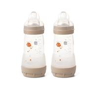MAM Easy Start Anti-Colic Baby Bottle, 260ml, Pack of 2, Grey