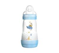 MAM Easy Start Anti-Colic A120 Bottle, Patented Anti-Colic Bottle with Teat 2 Made of SkinsoftTM Ultra-Soft Silicone, for Babies from 2 Months,261 ml, Blue, 1 Unit, Self-Sterilising in 3 Minutes
