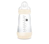 MAM Easy Start Anti-Colic A122, Patented Anti-Colic Bottle with Teat 2 Made of SkinSoftTM Ultra-Soft Silicone for Babies from 2 Months, 260 ml, Neutral, Self-Sterilising in 3 Minutes