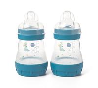 MAM Easy Start Anti-Colic Baby Bottle, Pack of 2, 160ml, Blue